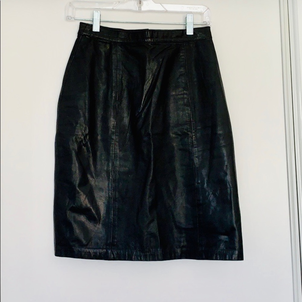 Vintage leather pencil skirt